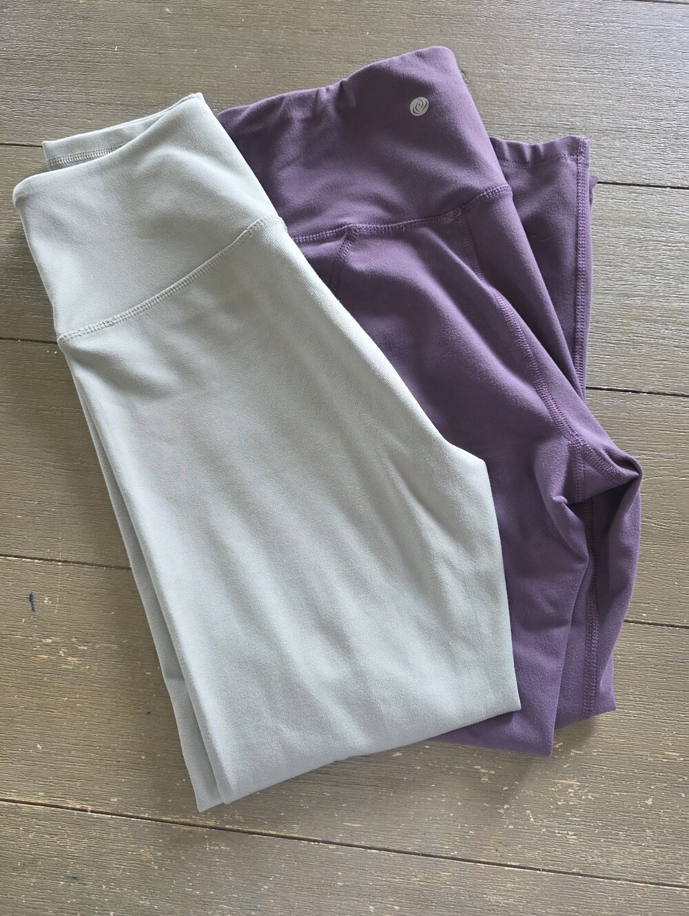 Womebs Purple and Light Gray Leggings Bundle - Active Bottoms M
